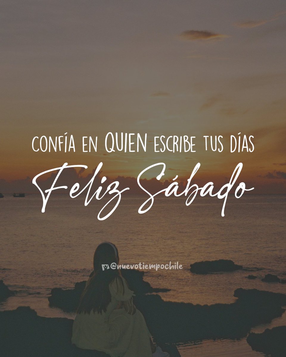 💡¿En qué o en quién confías cuando
la vida se pone difícil?🧐
👏🏽Confiar en Dios es tener la seguridad de que él no
nos fallará.🙌A todos nos llegan tiempos difíciles e
inciertos.👉🏻¿Cuál es nuestra respuesta ante ellos?😌
Al empezar este sábado, ¡atrévete a confiar!💪🏼#FelizSábado