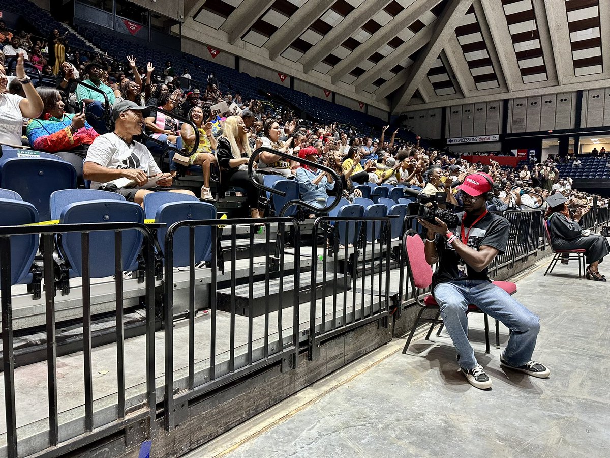BibbSchools's tweet photo. Families and friends cheer for the graduates during the first ever graduation ceremony for VIP Academy on Friday, May 26! #Built4Bibb #BibbVIP #ClassOf2023 https://t.co/ARRXQA9ZF3
