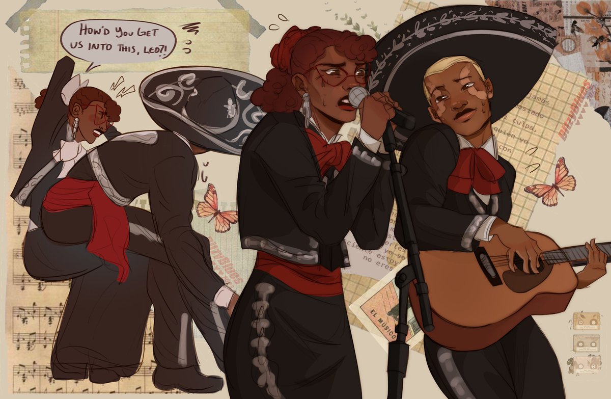 Abril y Leo!!!!! this is their glee episode except it's a beautiful mess of Leo dragging April into his afrolatino shenanigans such as accidental mariachi. MEXICO NUMERO UNO!!!!!!🇲🇽🇲🇽🔥🔥 #SaveRiseoftheTMNT #rottmnt #rottmntapril #rottmntleo #RiseSeason3