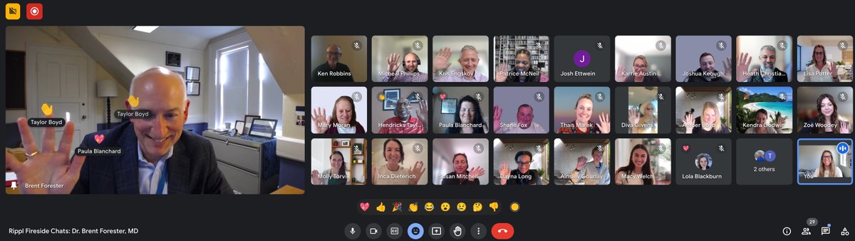 #gratitude Shout out to the incredible <a href="/BrentForester/">Brent Forester</a> from <a href="/McLeanHospital/">McLean Hospital</a>  for kicking off our 🔥side chat series with a💥 last week! So much insight &amp; inspiration for our team of #ripplchangemakers. #LIVINGwithdementia #createarippl