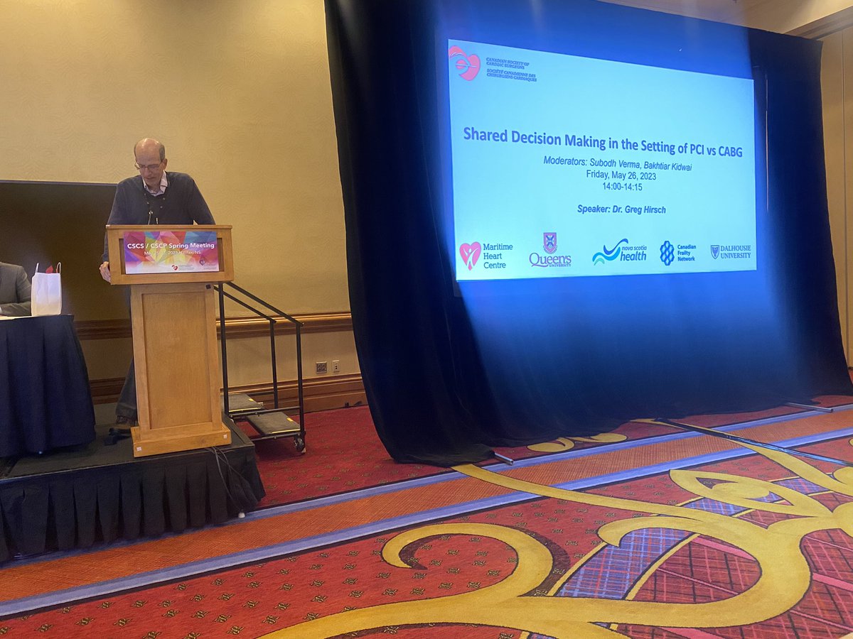 cscs_sccc's tweet image. Friend, mentor, colleague Dr Greg Hirsch educating us on shortcomings of traditional informed consent and the merits of shared decision making as it pertains to coronary revascularization.  #CSCS2023 #CSCP2023