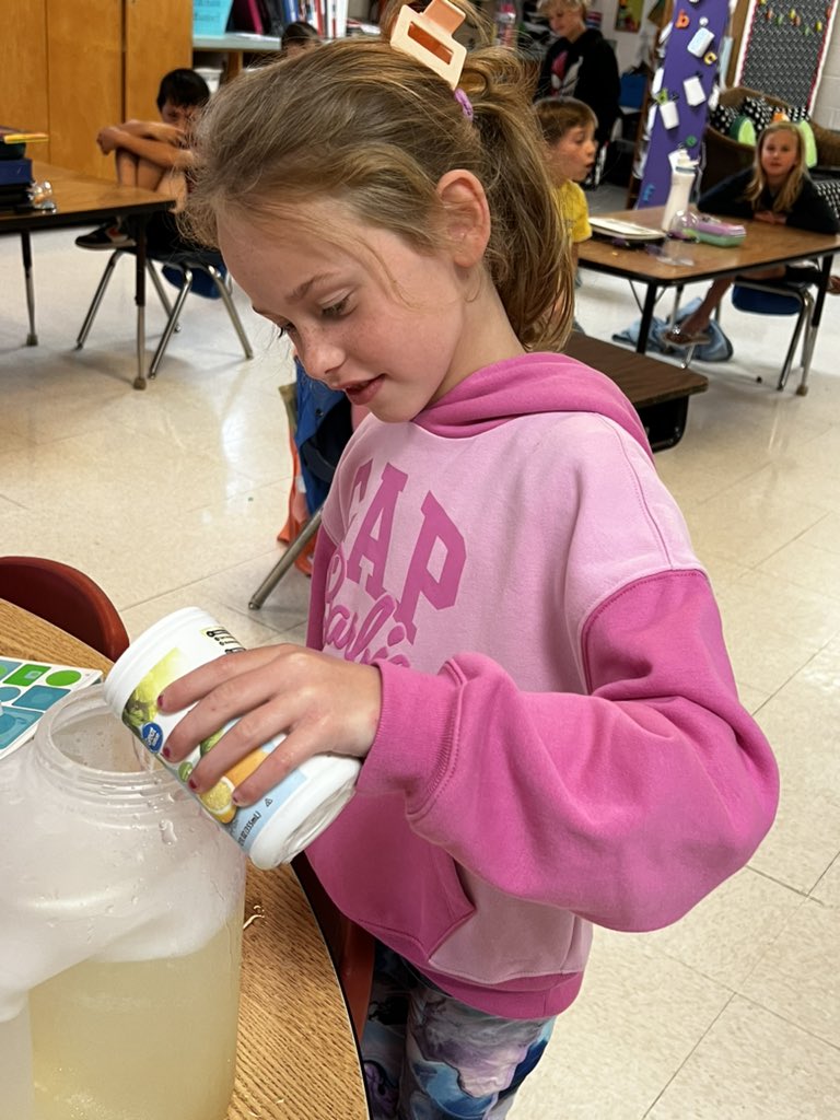 Lemonade War final stats! We learned so much about: supply, demand, choices, teamwork, and planning! They ever shook hands at the end! Plus we made lemonade! 🍋 <a href="/MCPSsandcastle/">MCPS</a>