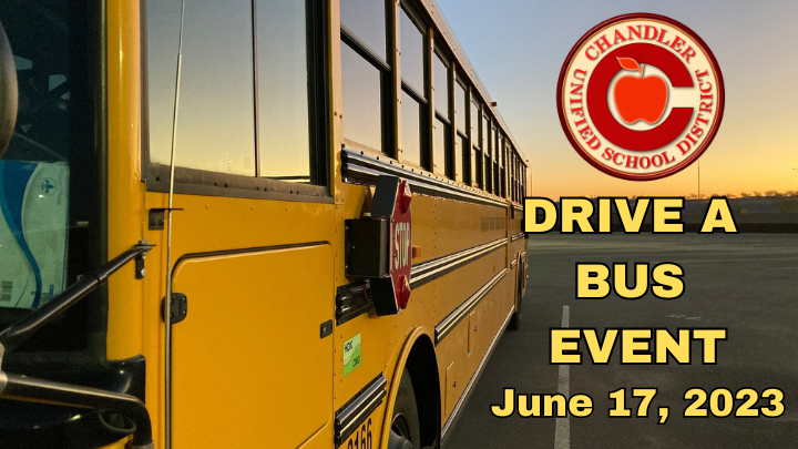 Chandler Unified School District is hosting 'Come Drive the CUSD Bus.' Would you like to attend? SAVE THE DATE for June 17, 2023! See more details here: linkedin.com/events/comedri… #WeAreChandlerUnified #nowhiring @CUSDHR