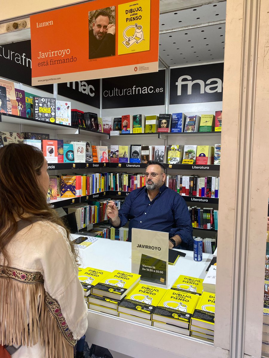 Da alas a tu creatividad con los consejos de <a href="/javirroyo/">Javirroyo</a>. El autor está firmando "Dibujo, luego pienso" hasta las 20.30h en <a href="/Fnac_ESP/">Fnac España</a> (Casetas 223-224). 

#FLMadrid23 y #HagámosloInolvidable <a href="/penguinlibros/">Penguin España 🐧📚</a>