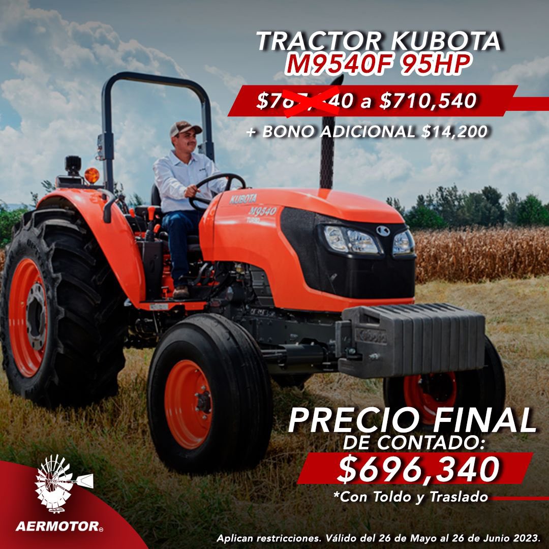 aermotormx's tweet photo. ¡No dejes pasar esta oportunidad! ⚡

Llévate tu TRACTOR KUBOTA M9540F por tan sólo $696,340‼️
✅ Potencia al Motor 95hp
✅ Turbocargado
✅ Inversor Mecánico
✅ Transmisión Sincronizada
✅ Tracción Sencilla
✅ Fabricado en Japón

*Aplican restricciones
👇 
al 📱 81 8145 0202 https://t.co/3bxUfUPelQ
