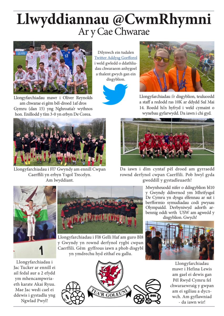 Cwmrhymni's tweet photo. Mae’n bleser gennym gyflwyno cylchgrawn ysgol y tymor hwn sy’n cynnwys:

✅Dyddiadau allweddol
✅Ein ffigyrau presenoldeb
✅Llwyddiannau ein disgyblion
✅Prosiectau a mentrau cyfredol

Mwynhewch y gwyliau!☺️ https://t.co/tbZNNF4Cyc