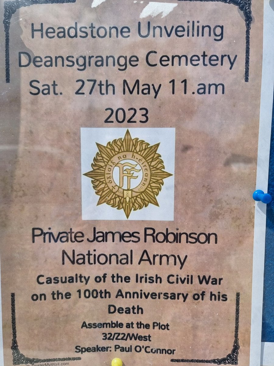 A quick reminder. This event takes place tomorrow morning in Deansgrange Cemetery.