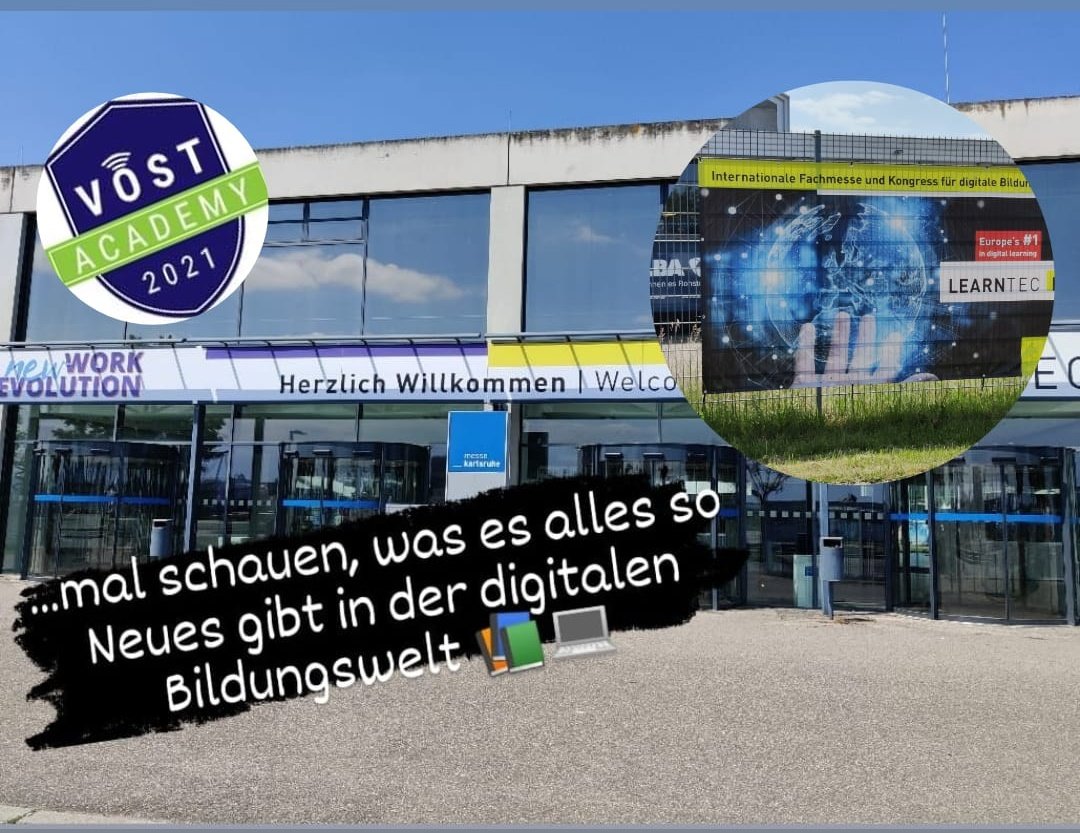 Gestern hieß es wieder "VOSTacademyonTour'...in Karlsruhe fand die @learntec_karlsruhe statt, wo es interessante und spannende Entwicklungen aus der digitalen Bildungswelt zu erfahren gab.
..und ich freue mich, dass wir mit unserer #vostacademy schon auf dem richtigen Weg sind ☺️