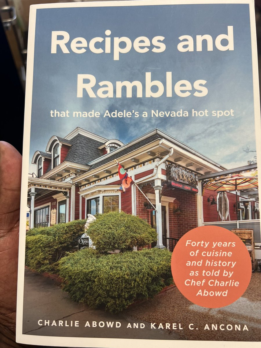 WILLIAMHORNENV's tweet photo. Late post: My friend, Charlie Abowd, did me the honor of meeting me for lunch and signed his book for me. While listening to his wonderful is better in person, I’m looking forward to this read. I’ll give a shot at some of the recipes too. #ChefChat #NVLeg #LobbyistLife https://t.co/OIufrLmGGY