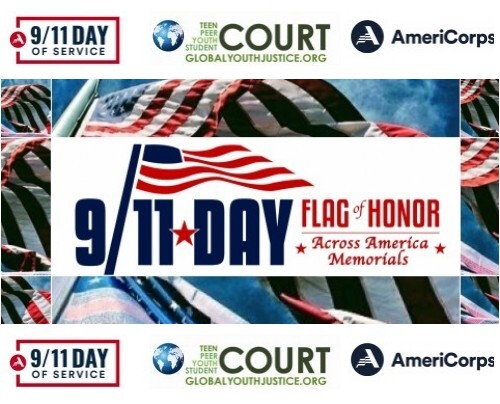 SEPT 11, 2023

Global Youth Justice's 3rd Annual @911FlagofHonor Across America Memorials in 100+ Communities.

HOST 1/100 2-Hours #911DAY Across America Memorials in Memory of Victims and Heroes killed by Terrorists #September11 AND -- After.

VOLUNTEER
globalyouthjustice.org/9-11-day-flag-…