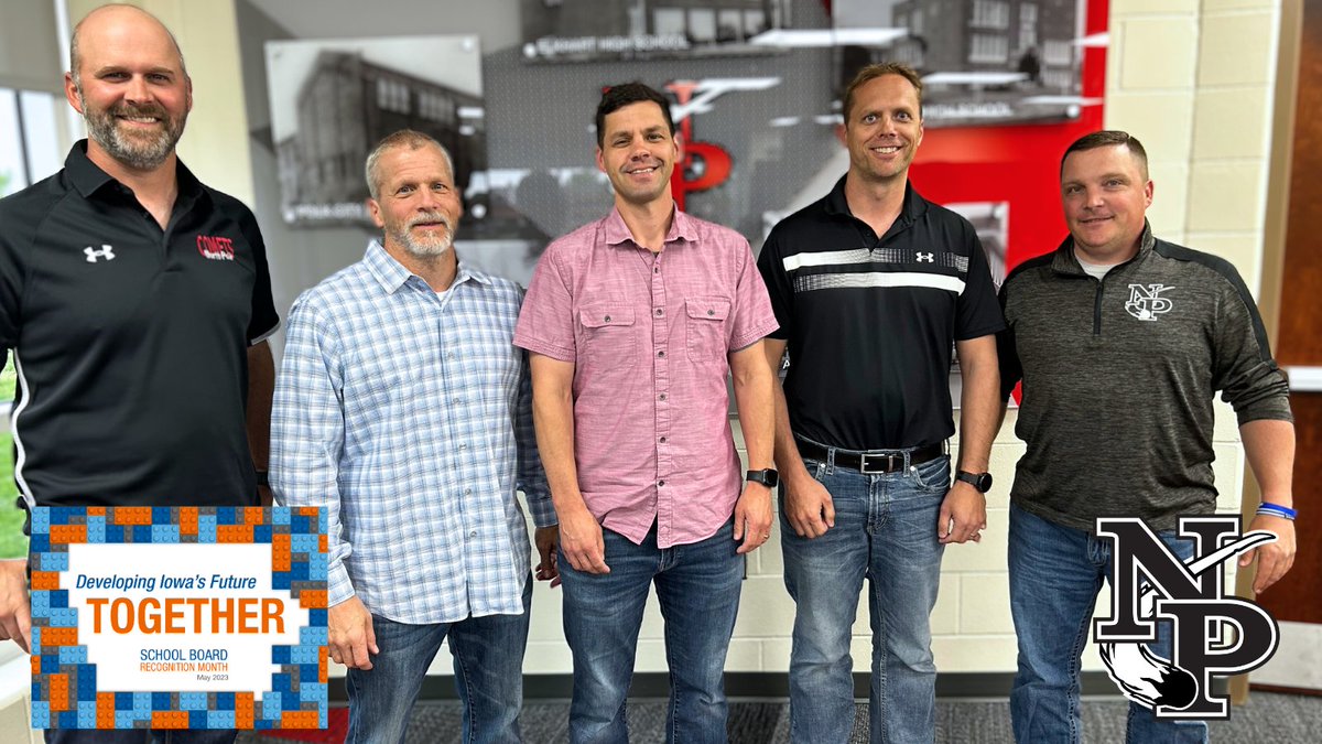 NorthPolkCSD's tweet photo. May is #SchoolBoardRecognitionMonth in Iowa! Huge thanks to our School Board members who dedicate so much for the benefit of students, our district, and the community. Let's #CelebrateIASchoolBoards and show gratitude to these fantastic five! #ProudToBeNP https://t.co/vHdFHvjXkX