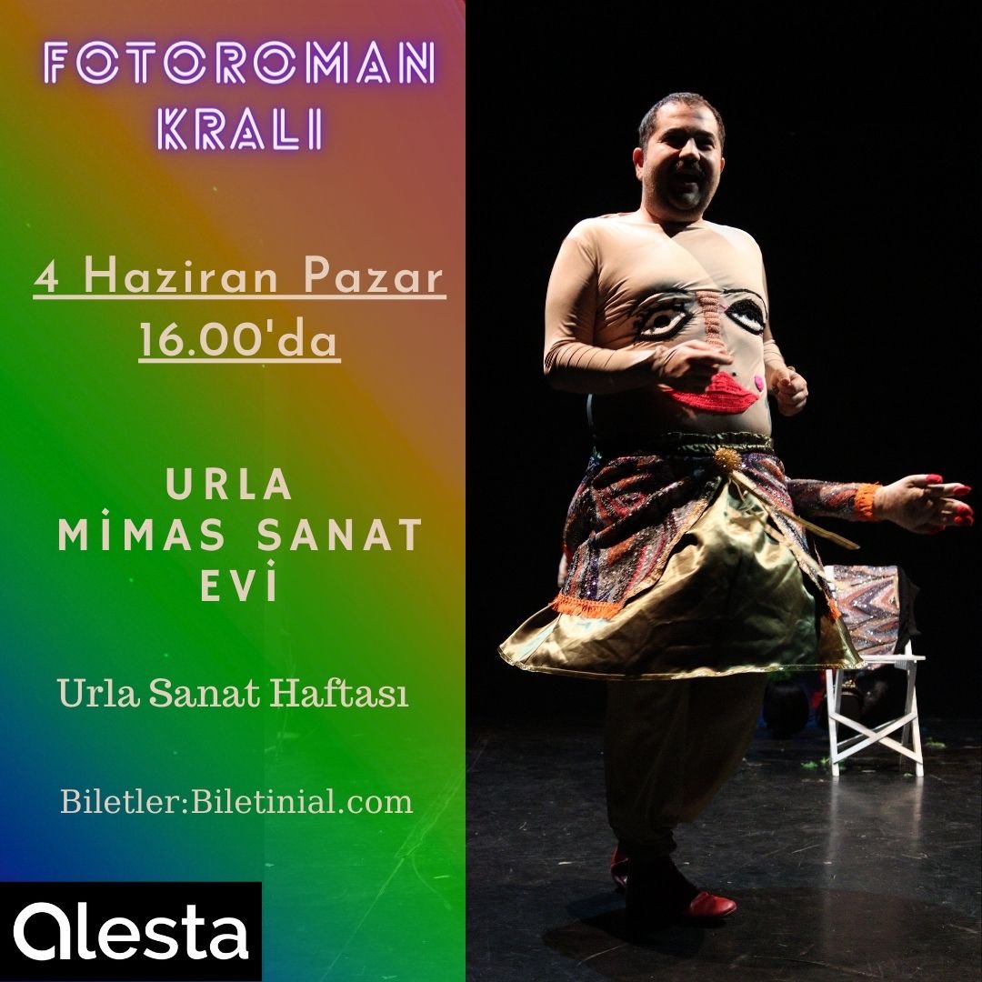 Urla Sanat Haftası'nın açılış oyunu Fotoroman Kralı 

4 Haziran Pazar 16.00'da Mimas Sanat Evi

Biletler: biletinial.com/tiyatro/fotoro…

#tiyatro #tiyatroiyidir #izmir #urla #ege #pazar #açıkhava #lgbti+