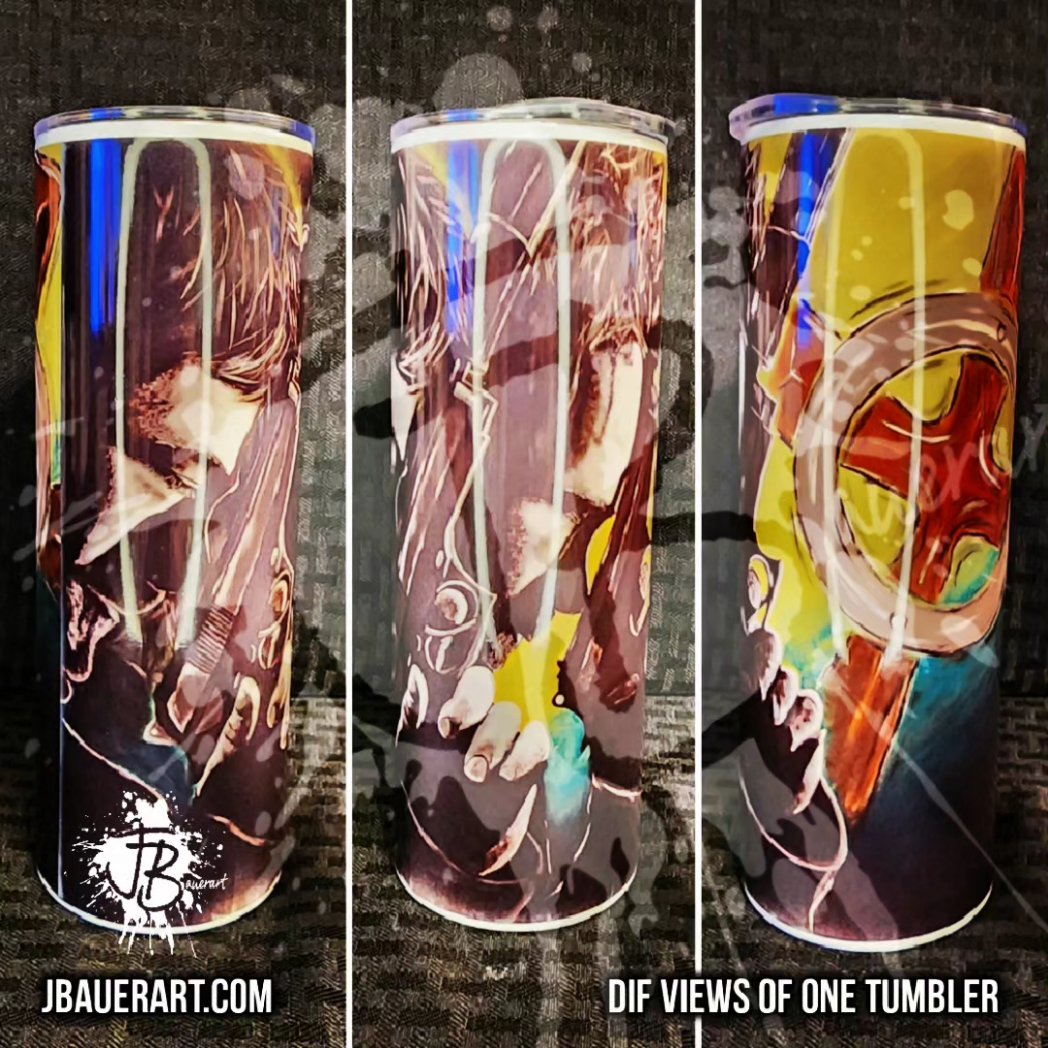 #tumbler of the day!
'The Saints' based off the film The Boondock Saints. This was originally a 30' x 40' canvas painting.

#JBauerart #art #artist #fanart #theboondocksaints #Irish #film #movie #cup #heatsublimation #heattransfer