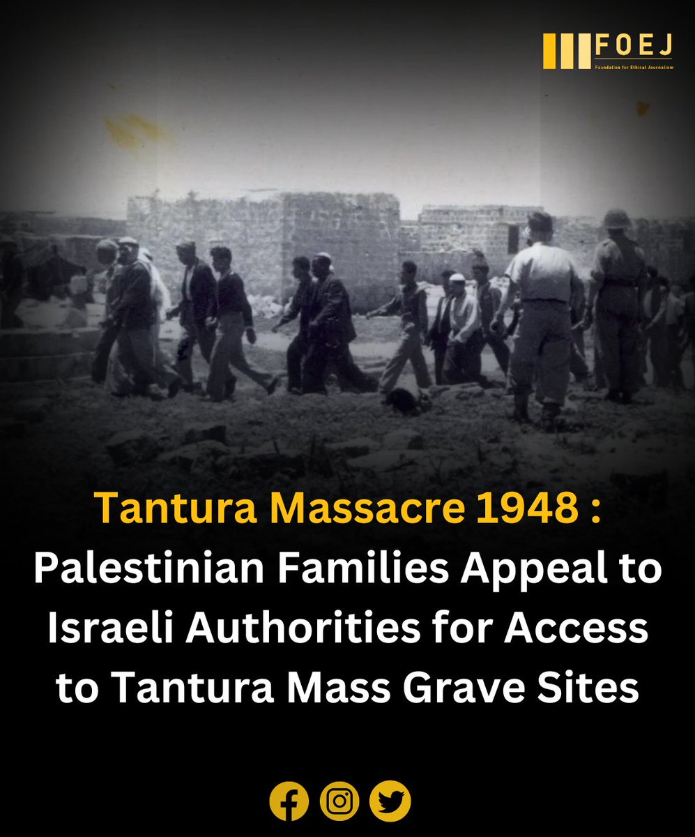 🔺Palestinian families from Tantura village near Haifa, where an Israeli massacre occurred in 1948, are urging Israeli authorities to identify and permit visits to suspected mass graves.

+

#Palestine #palestinians #Israel 

#tanturamassacre #tanturamassacre1948