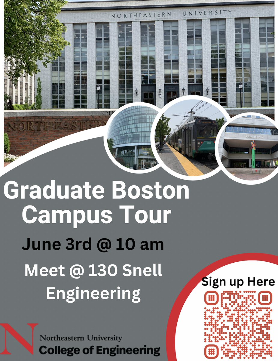 ambassadors_coe's tweet photo. 📣Join us for an exciting Boston Campus Tour on June 3rd at 10:00 am! 🏛️Explore Northeastern University's stunning campus, starting from 130 Snell Engineering. Don't miss this opportunity to discover our vibrant community✨🌟. SignUp now: https://t.co/ulsLaspL3W #CampusTour #NEU https://t.co/xJImacVK1z