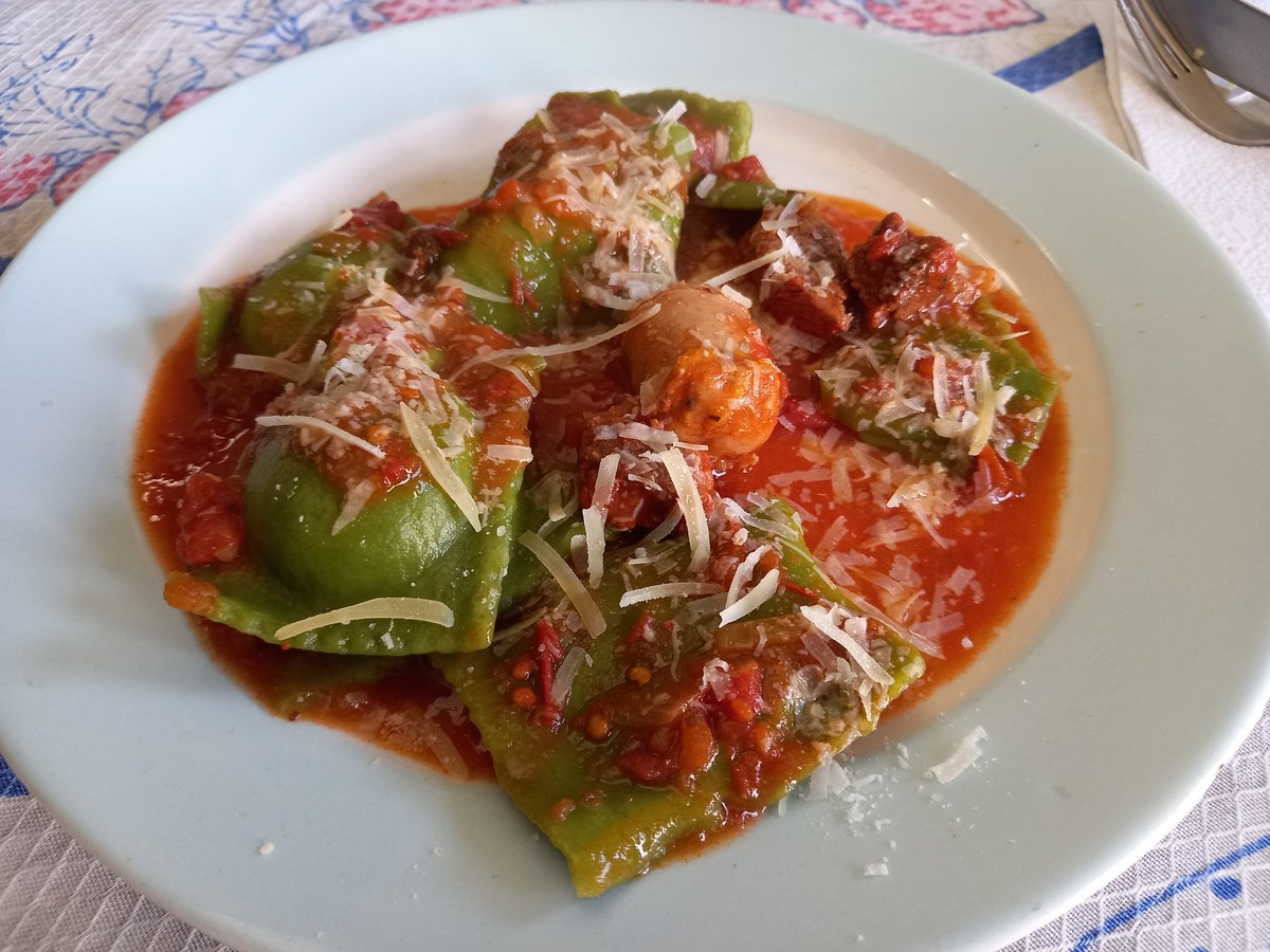 Liam3494's tweet photo. After the picada, it was onto the ravioli and a familiar wine from @FincaSophenia .... https://t.co/zQuecg6RUm
