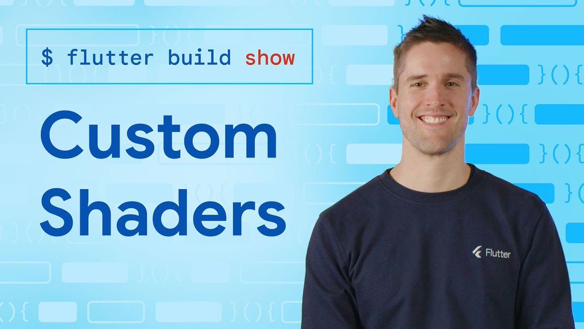FlutterDev's tweet image. 🔨 It&apos;s time for another episode of the #FlutterBuildShow!

@craig_labenz is showing how to build a custom fragment shader, from GLSL code to the widgets that connect it to the rest of your Flutter app.

Watch now → goo.gle/3WDkXCF