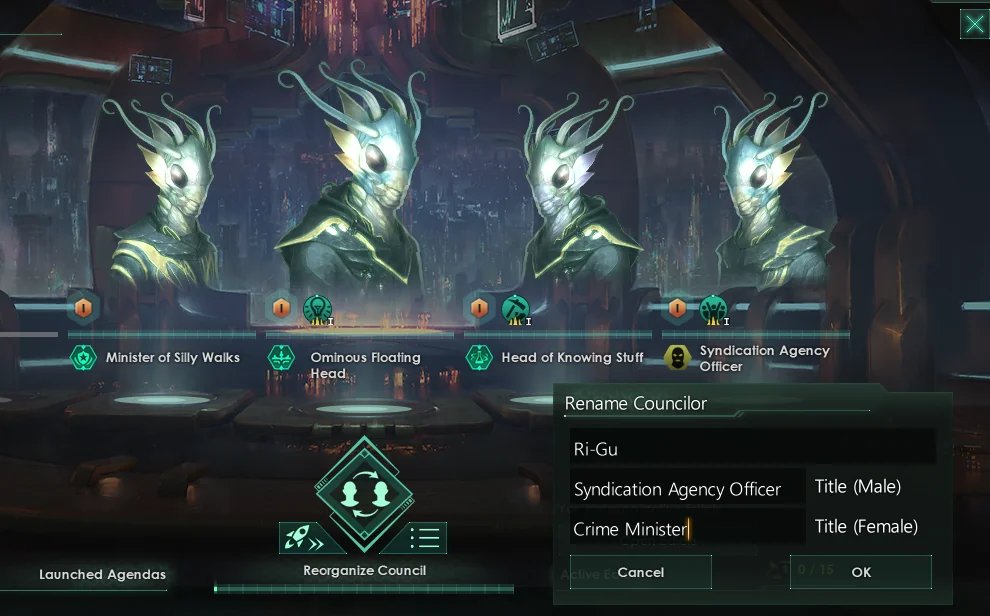 Stellaris on Twitter "With the ability to rename Council positions