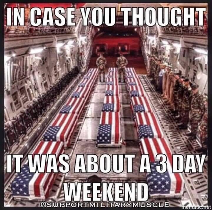🇺🇸God bless those who gave all🇺🇸
This meme is all about something called a “Ramp Ceremony.”
A military chaplain conducts these ceremonies as the dead arrive at the bases. 
Our SIL was a chaplain at Bagram AFB and this was his job day after day. It’s a sad ceremony & it’s hard.