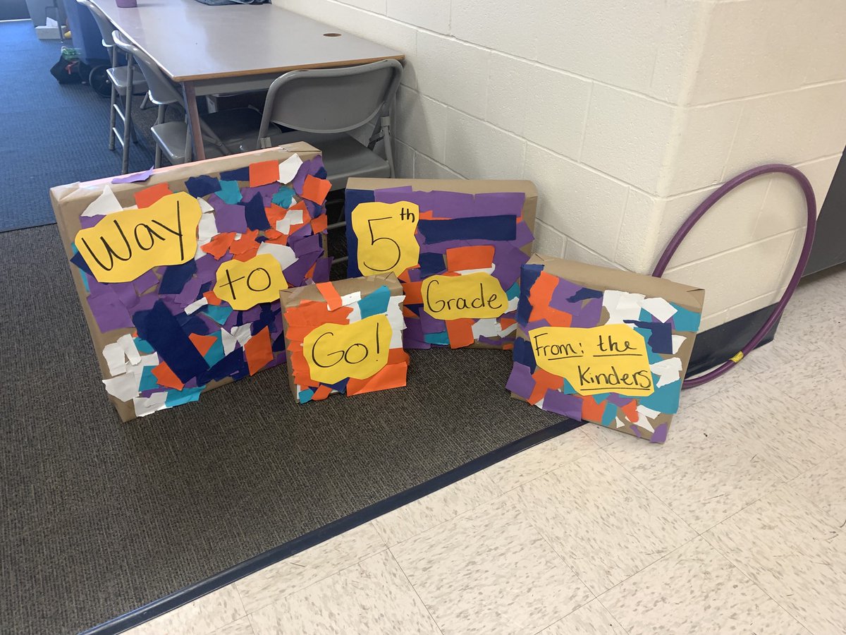Thank you Carlisle Kindergarteners for the well wishes for our Fifth Graders that are off to Middle School!