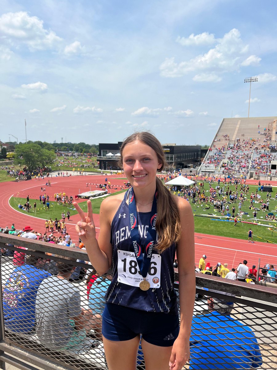 State Runner Up! Congrats to Eva Hilgenfeld for finishing in 2nd place in the High Jump.
