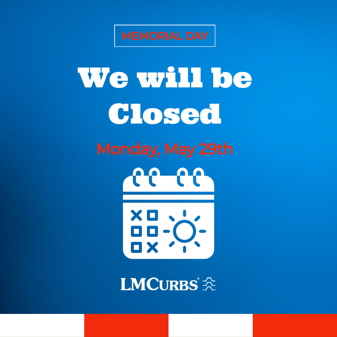 We will be #Closed on #Memorial #Day, #May 29th & will #open on #Tuesday, May 30th. Have a #great #weekend!
_________
#LMCurbs
827 Fisher Road
Longview, TX 75604
O: 800-284-1412
#madeinusa #s5 #s5attachments #solar #clips #clamps #colorgard #snowrod #louvers #vents #memorialday