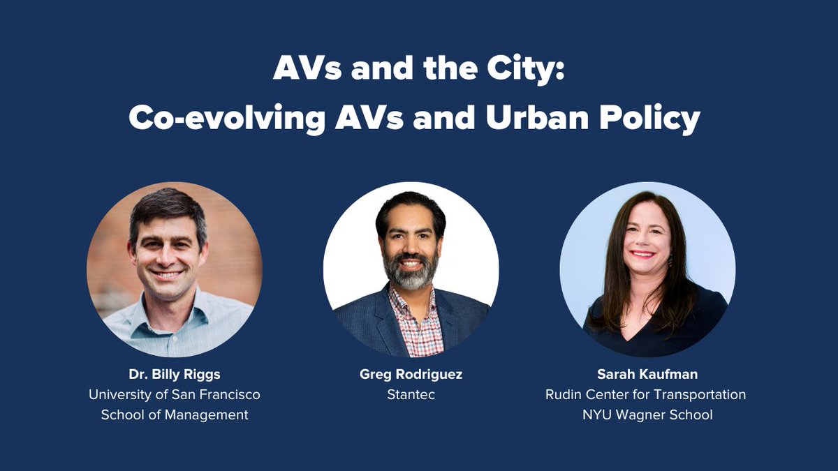 How can we best integrate autonomous vehicles into cities?  We gathered three experts in AVs and urban policy to talk it over on our most recent #PAVEcast. Listen to the conversation with @smartertranspo @billyriggs and @sarstar: buzzsprout.com/1904760/episod…