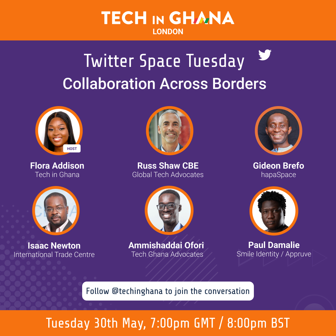 RussShaw1's tweet image. Looking forward to joining @TechInGhana Twitter Space &quot;Collaboration Across Borders&quot; in advance of @LDNTechWeek  - how to do it, the benefits and the challenges with a great lineup of speakers -set your reminder here &amp;gt;&amp;gt;&amp;gt;  
@GlobalTechAdv @TechGhanaAdv