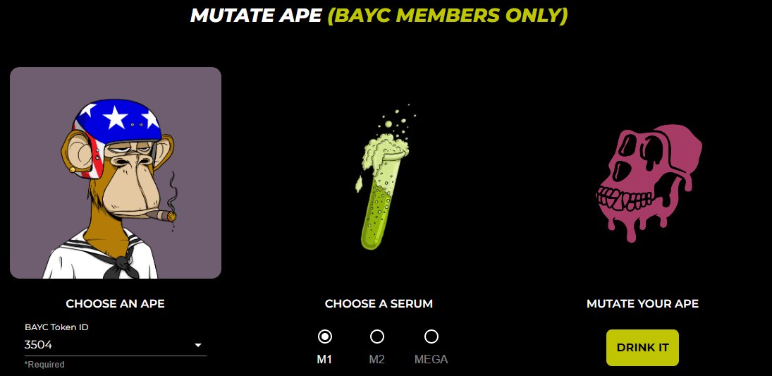 yo what up been a while~

doin a thing on monday . . .
CHUGGING TO GET MY FIRST MAYC!! 🧪 <a href="/BoredApeYC/">Bored Ape Yacht Club 🍌</a> 

no better place than with the <a href="/mutant_cartel/">Mutant Cartel World</a> for #MutantMonday at 12PM Eastern, in the Discord &amp; in the Spaces. see you there! 👋 #DRINKIT