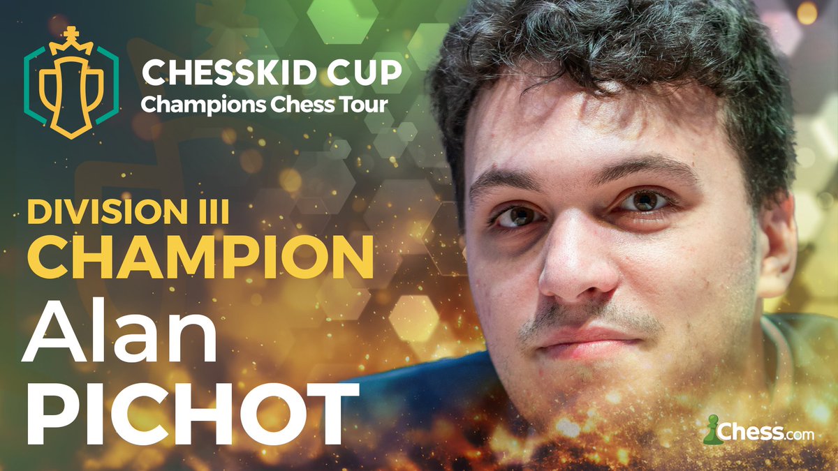 🇦🇷 ¡MUCHAAAAAAAAACHOS! 🇦🇷

Enhorabuena a <a href="/alan_pichot1/">Alan Pichot</a> por su victoria en la División III de la Chesskid Cup. Alan ha arrasado la división ganando 6 encuentros consecutivos 👏