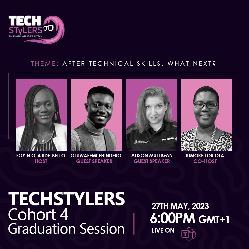 TGIF 💃 🕺, and before you rush off, we have an exciting invite. It's that time of the month when we get inspired. As you all know, the last eight (8) weeks have been an incredible journey for the participants of the TechStylers Cohort 4.0. WHAT NEXT? #techcommunity #microsoft