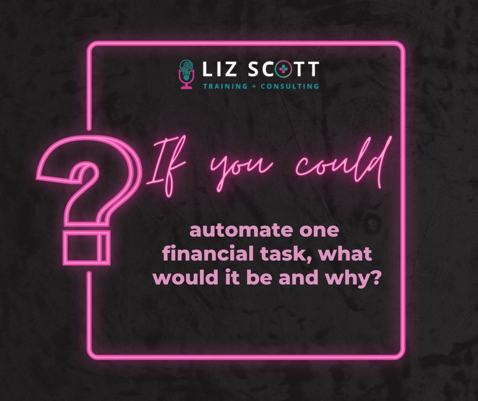 LizScottQBO's tweet image. If you could automate one financial task, what would it be and why?
.
.
.
#accounting #financialtask #automatetask #Bookkeeping