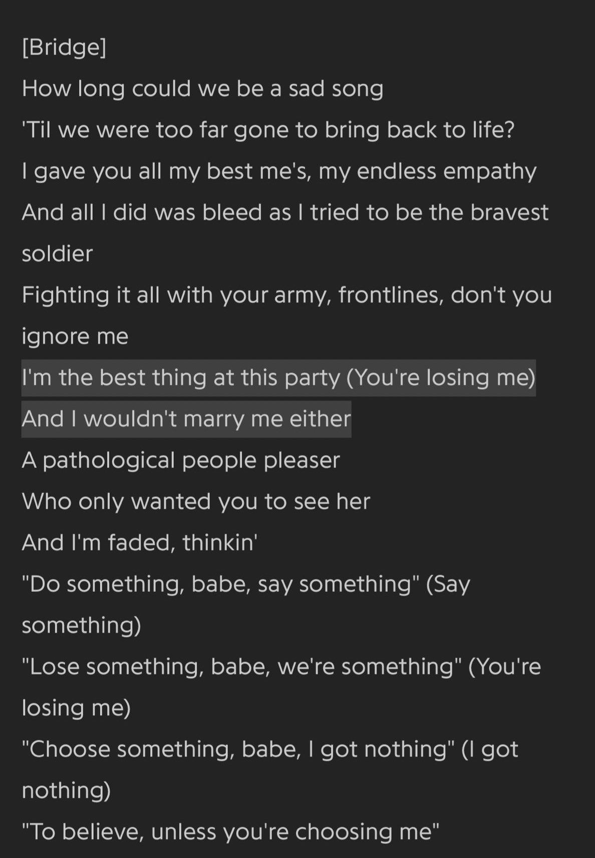 Taylor Swift Facts On Twitter The Bridge Of You re Losing Me taylor-swift-facts-on-twitter-the-bridge-of-you-re-losing-me