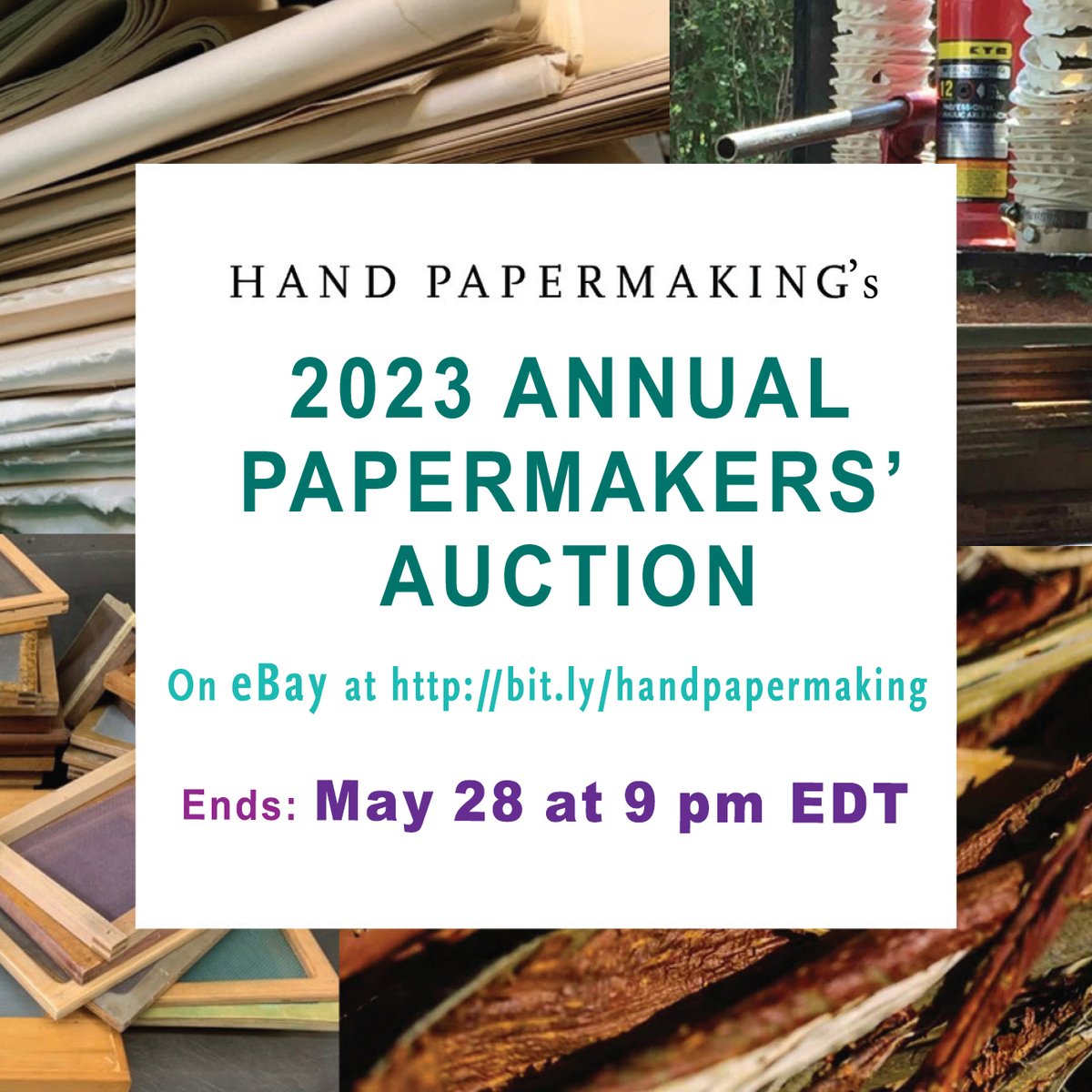 HandPapermaking's tweet image. May 28 is the last day to get good papermaking deals on eBay - mailchi.mp/547886f1e293/h…