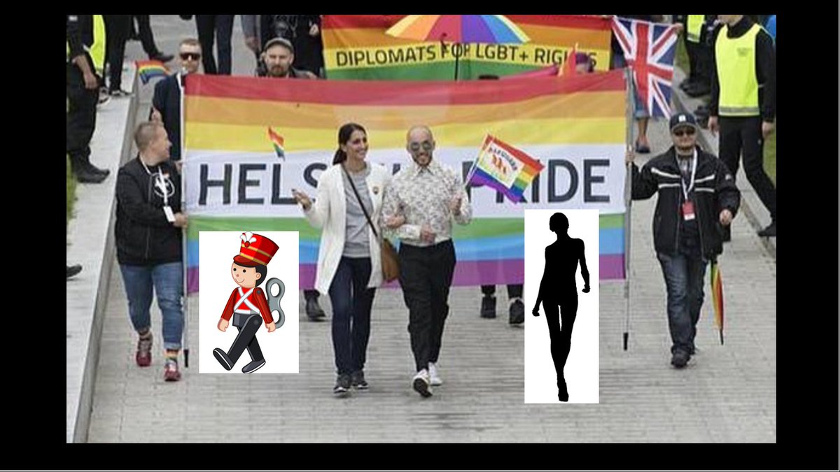 Poliitikko Nasima Razmyar (SDP) Pride kulkueessa. Miehet kävelee kuin naiset ja naiset kävelee kuin miehet. #EGI #transagenda