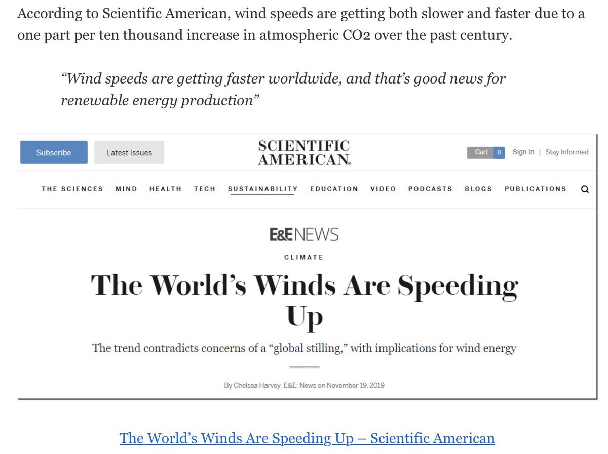 A perfect example of why climate “science” is fraudulent Bullsh1t.
Increased CO2 causes wind speed to speed up and slow down.
#ClimateScam #ClimateBrawl #ClimateEmergency #ClimateCrisis