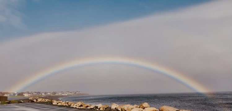 Beautiful rainbow this morning in Topsail! #springshowers @NLESDCA @EddieSheerr