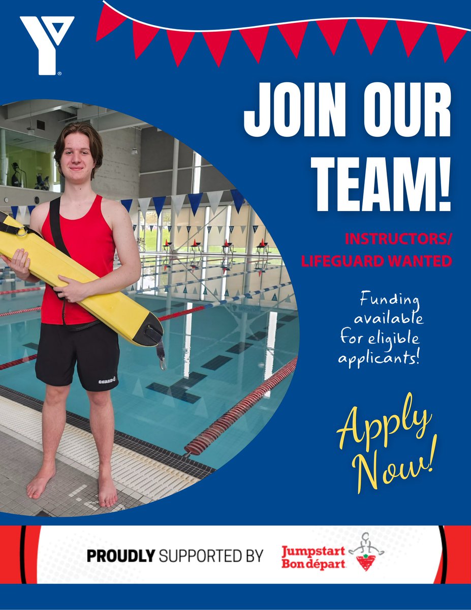 Become a Lifeguard or Instructor today with the YMCA of OSGB! Thanks to <a href="/CTJumpstart/">Canadian Tire Jumpstart Charities</a> your training could be covered. Apply now here: ymcaowensound.on.ca/jumpstart-char…