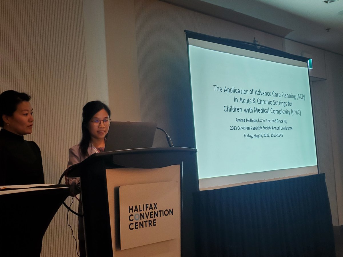 CanPaedSociety Great talk at #CPS100 on the critical competency of engaging with families in advanced care planning. Thank you @EstherJLee_MD , Dr. Andrea Hoffman and Dr. Grace Ng!