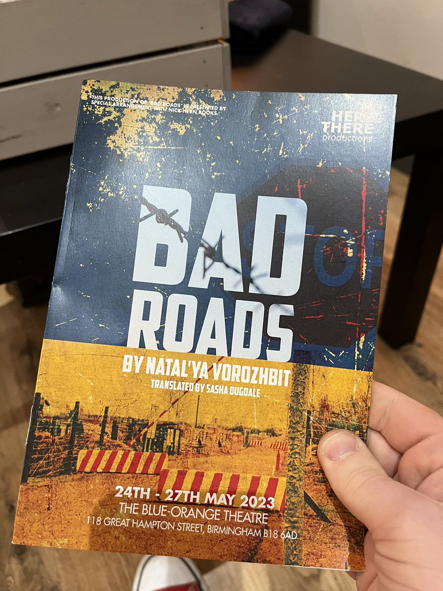 Seeing @JasonFarries tonight in what I hear is a very powerful show🎭 go smash it J Man⭐️⭐️⭐️⭐️⭐️ #BadRoads