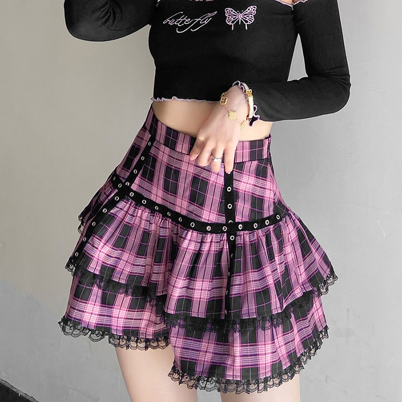 Stepping into the retro vibes with this E-girl A-line Vintage High Waist Plaid Mini Skirt! 💕✨ Channeling the perfect blend of vintage charm and e-girl style.  #EGirlStyle #VintageVibes #HighWaistSkirt #PlaidSkirt #RetroChic #FashionStatement #StreetStyle #VersatileFashion