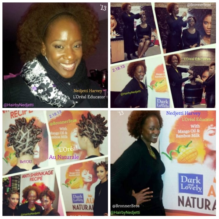 HairbyNedjetti's tweet photo. #HairMeOut® #fbf #NedjettiHarvey #ForTheCulture @BronnerBros '13 @LOrealUSA #PlatformEducator sharing my 20+yrs #NaturalHair Guru 💓 along with my #StyleSquad #LOreal #Cosmetologist #HairArtist peers and our #Naturalistas
BeY👑Utiful #NaturalHair models😘
#Nedjetti #SessionHair #BronnerBros2013 for #DarkandLovely #AuNaturale platform #Educator 💜 vibes💇🏾♀️
#Naturalista ❣️ for our #Coils & #Curls #SetLife 🤸🏾♀️
🫶🏿 #HairbyNedjetti Ext FREE #BantuKnots #Twists #DoubleStrands #naturalhairstyle #naturalhairstyles #LOrealEducator #EachOneTeachOne ✂️
#BeYOU 👑