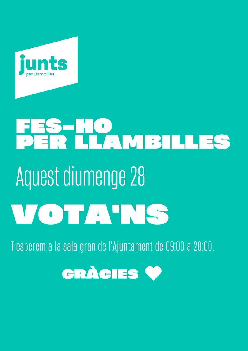 Junts per Llambilles tweet media