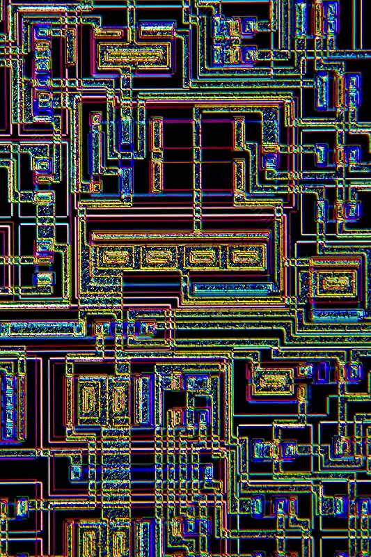 magnified microchip