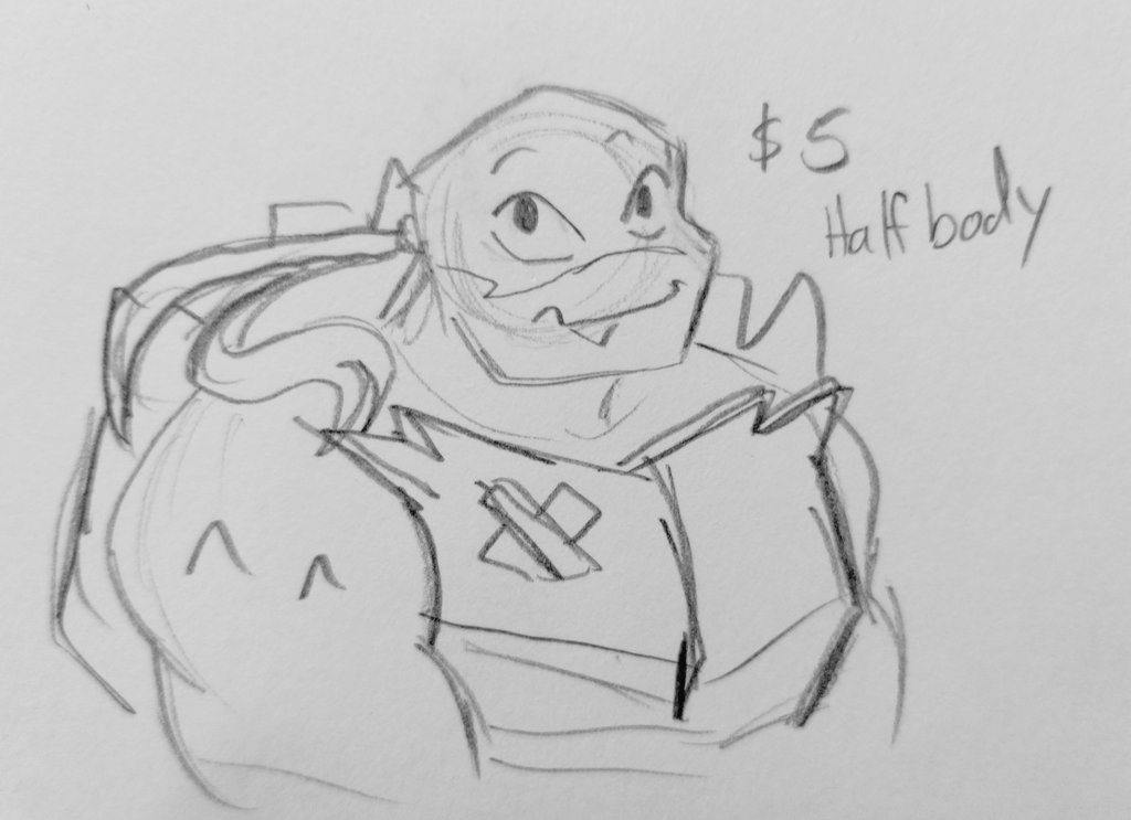 Zinzabee's tweet photo. Holiday Weekend Special! ✏️✨ Sketchbook Commission for $5-$10 USD
 
✅ Turtles, Kaiju, sonas, humans, furries
❌ Nfsw, gore, mechs

 Accepting submissions until Tues. May 30 @ 12amEST. PayPal, Ko-fi, or Venmo accepted. DM for more info. Have a great weekend! https://t.co/ScvMbqBAF3