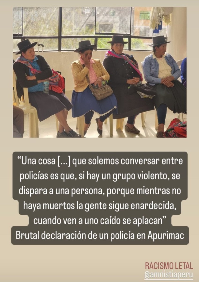 Vieron el informe d @amnistiaperu?
Es brutal. La PNP tiene un protocolo solo n el papel. En los hechos su verdadero protocolo es este:
amnesty.org/es/documents/a…

@StuardoRalon @CIDH  @OACNUDHPeru @PauloAbrao @cnddhh @ONU_derechos @hrw_espanol  @_Cesar_Munoz  @cvoule @AgnesCallamard