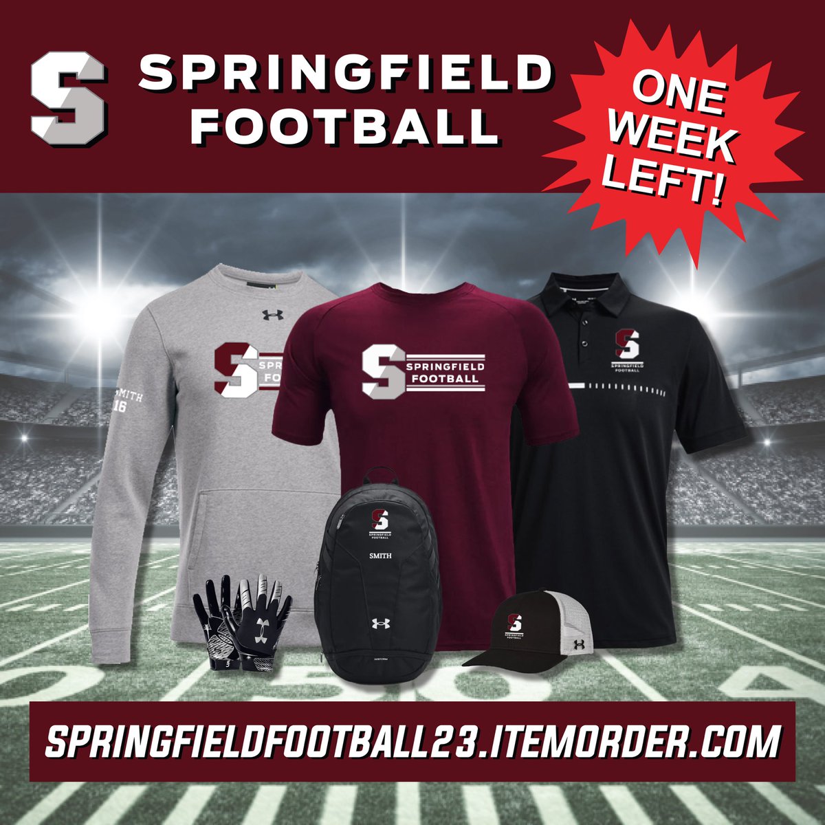 Stadium System (@stadiumsystem) on Twitter photo Last chance to order gear for the season!! <a href="/_SCFootball/">Springfield Football</a>
springfieldfootball23.itemorder.com Last chance to order gear for the season!! <a href="/_SCFootball/">Springfield Football</a>
springfieldfootball23.itemorder.com