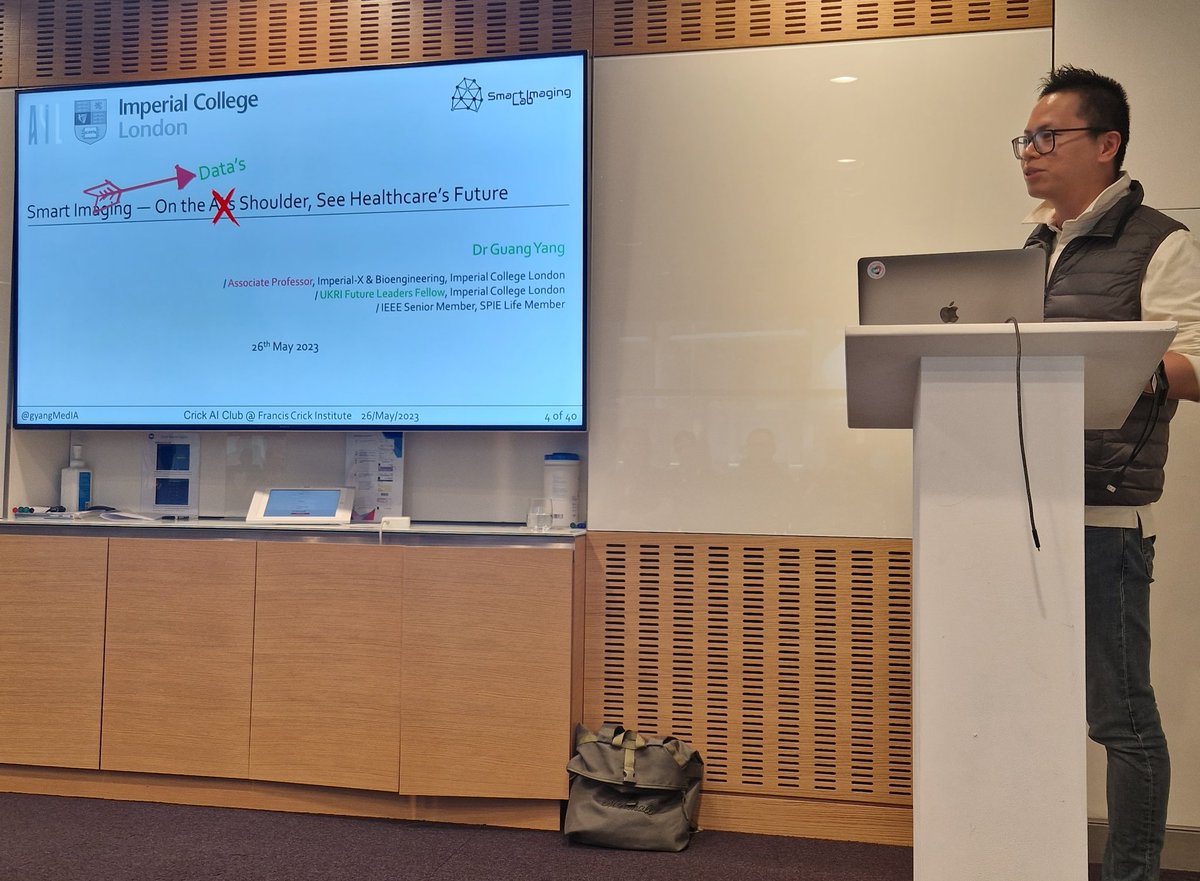 CrickAIClub (@crickaiclub) on Twitter photo Fantastic talk by <a href="/gyangMedIA/">Guang Yang</a> for #CrickAIClub, covering many applications of #DeepLearning and #AI in medical imaging Fantastic talk by <a href="/gyangMedIA/">Guang Yang</a> for #CrickAIClub, covering many applications of #DeepLearning and #AI in medical imaging