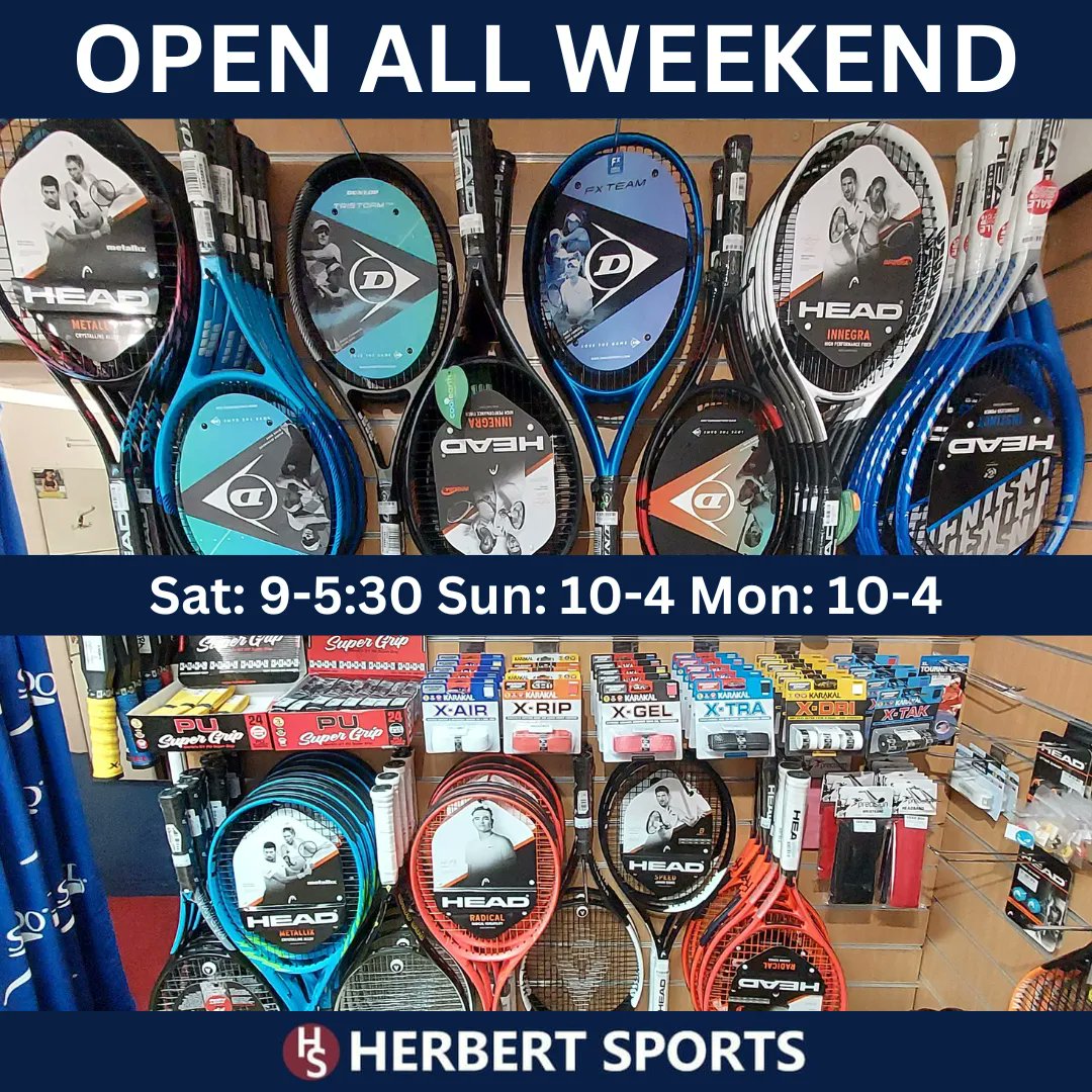 Our doors will be open all of this bank holiday weekend!#eastgrinstead #herbertsports #egindependentshops #bankholiday #spring