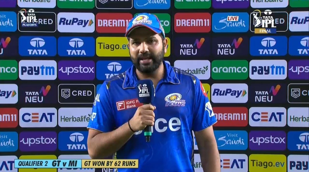 Rohit Sharma said, 'massive credit to Shubman Gill, he's batting really well. I hope he carries that form in the upcoming matches (smiles)'.